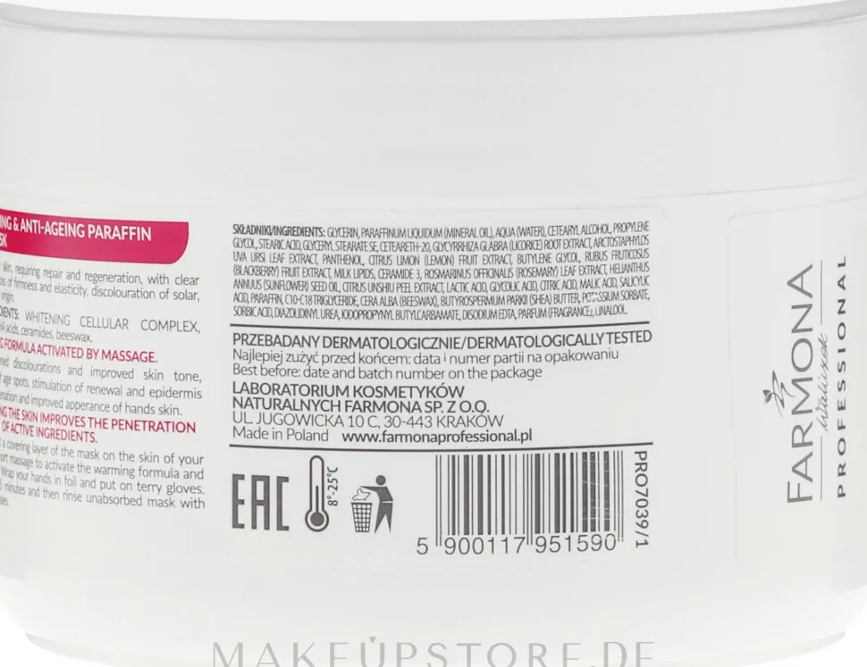Aufhellende Anti-Aging Handmaske mit Paraffin gegen Pigmentflecken