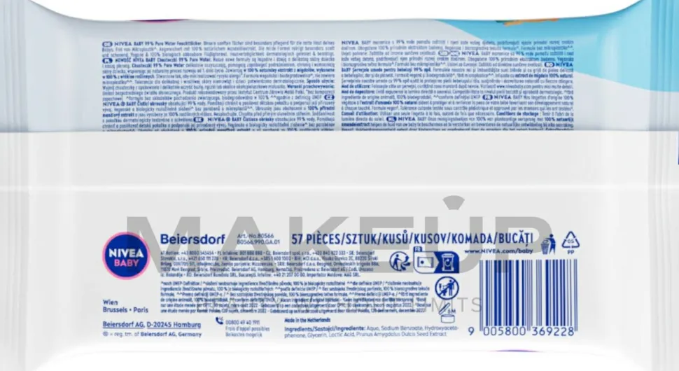 Biologisch abbaubare Tücher 57 Sty.