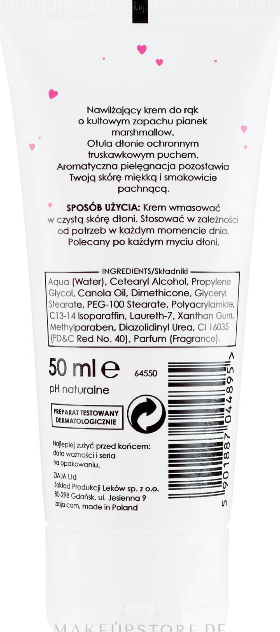 Feuchtigkeitsspendende Handcreme mit Ertbeerduft