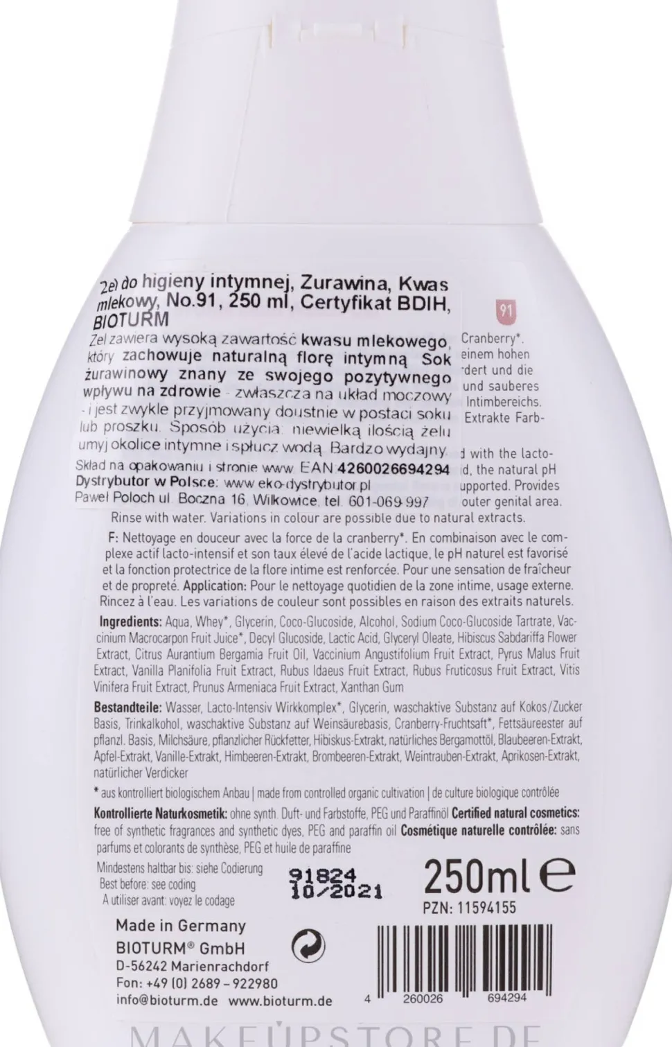 Intimwaschgel für Frauen mit Kranichbeere