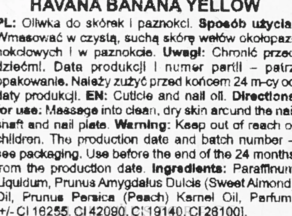 Nagel- und Nagelhautöl mit Bananenduft