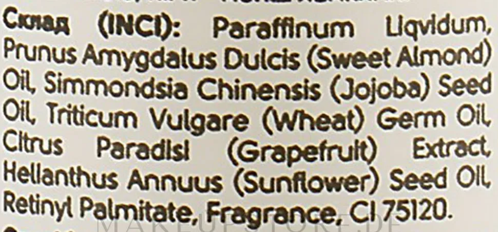 Nagel- und Nagelhautöl mit Grapefruitextrakt und Vitamin A