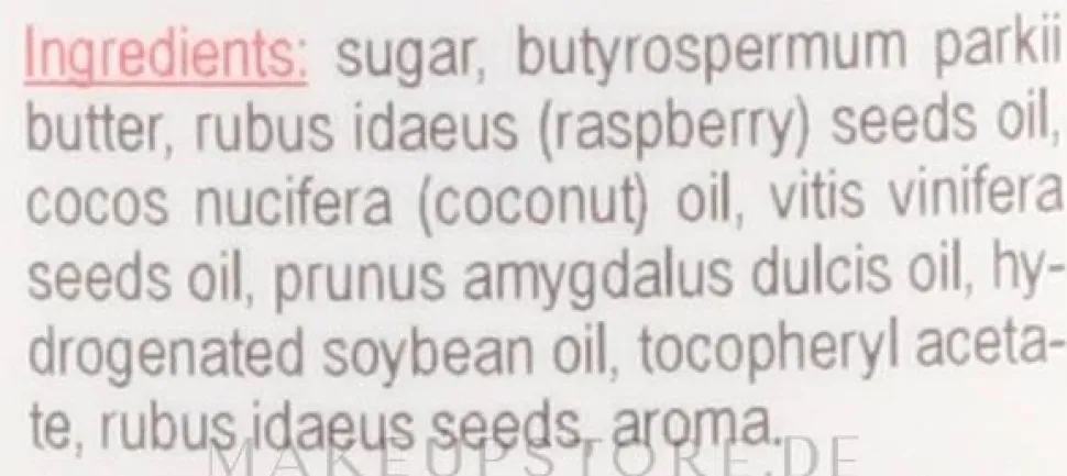 Natürliches Körperpeeling mit Sheabutter und Himbeeröl