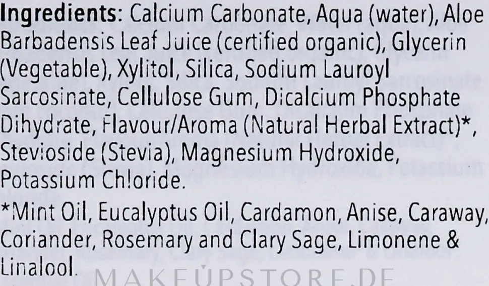 Natürliche Zahnpasta mit Aloe Vera