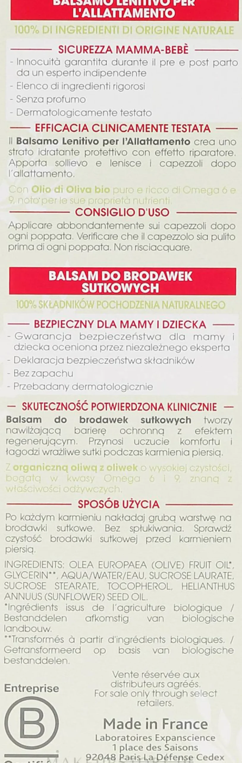Pflegender Brustbalsam mit Bio-Olivenöl