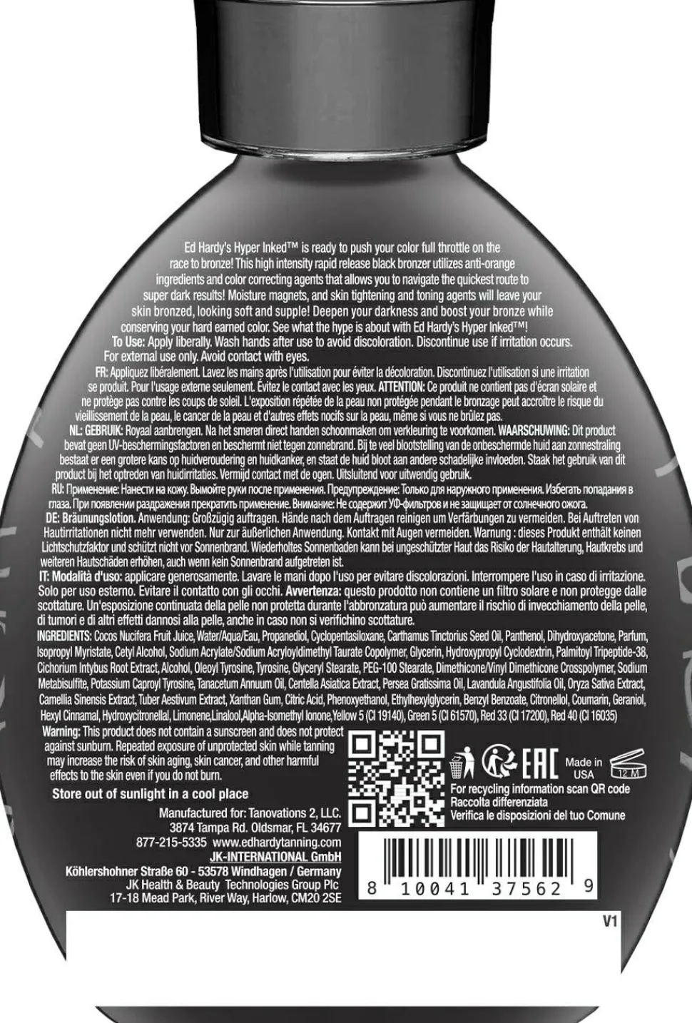 Solarium Creme mit farbkorrigierenden Komponenten, reich an Antioxidantien