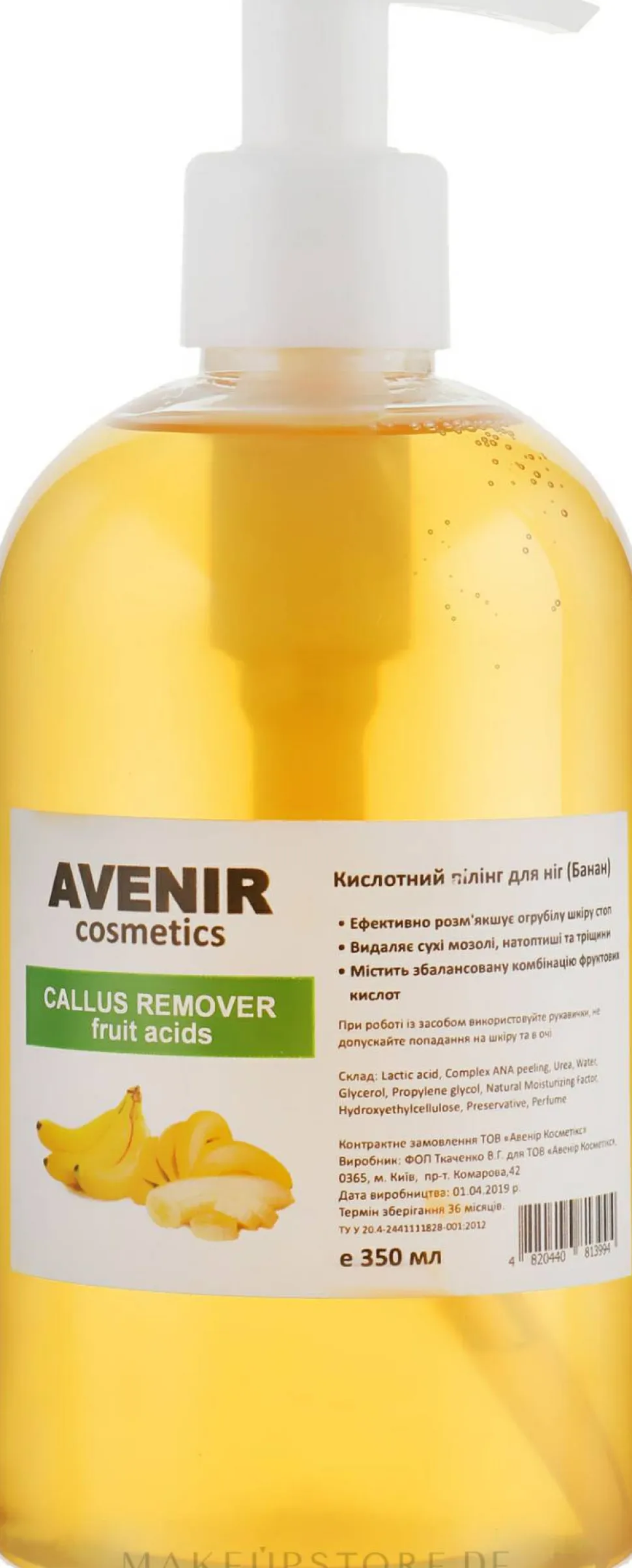 Säurepeeling für Beine Banane