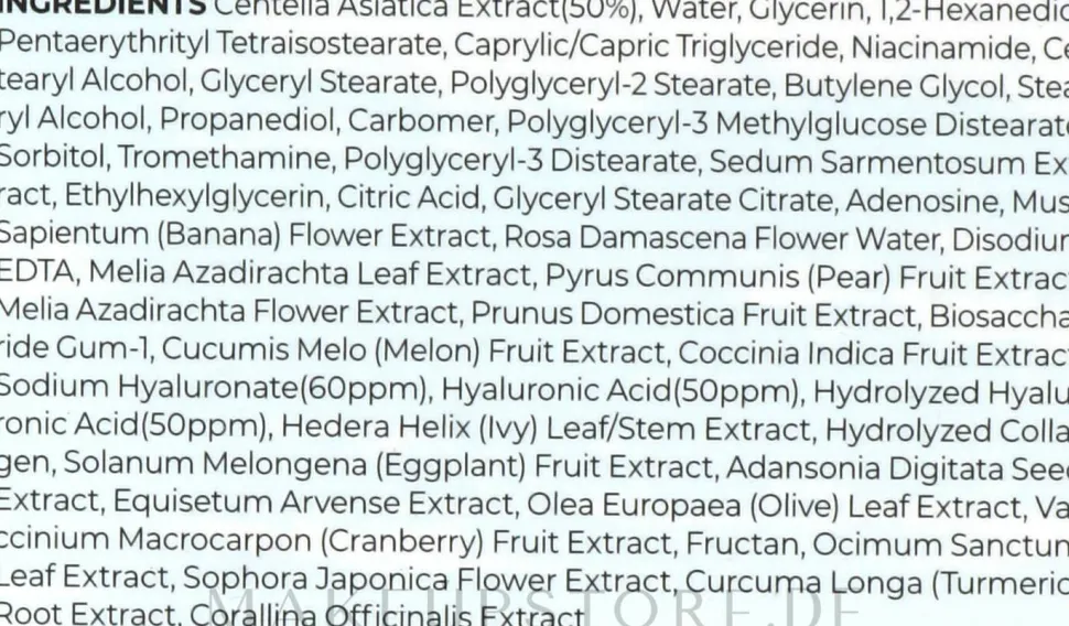 Tiefe Feuchtigkeitscreme mit Centella und Hyaluronsäure-Komplex