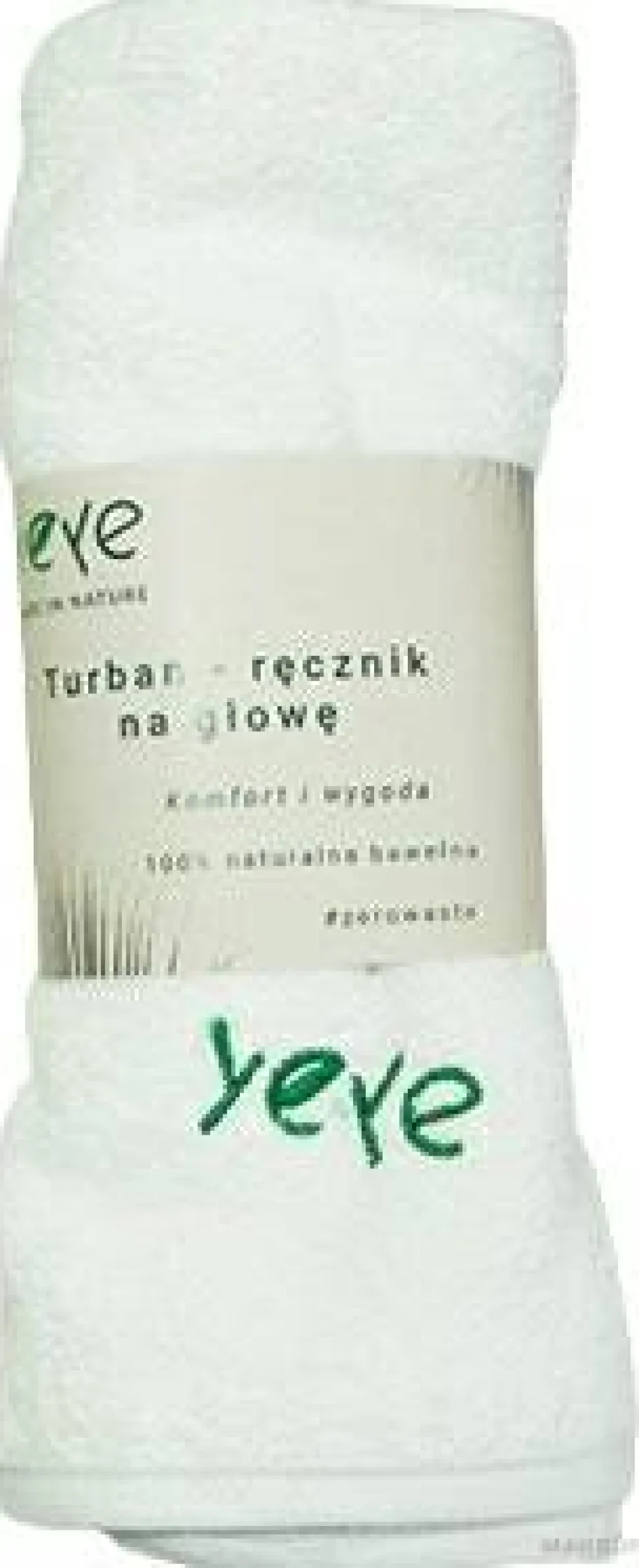 Turban-Handtuch aus Baumwolle zum Trocknen der Haare Gewicht 350 g weiß